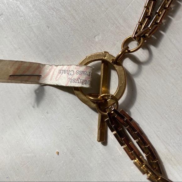 NWT scarab and amethyst on vintage brass chain. - Picture 4 of 6